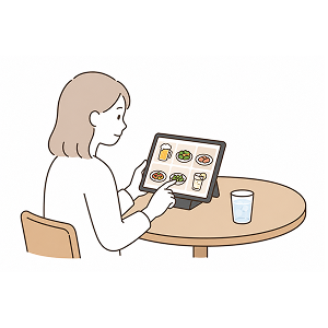 タブレットから注文するイメージ